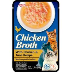 Ciao Chicken Broth Tavuk Sulu ve Ton Balıklı Kedi Çorbası 50 Gr