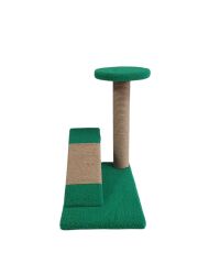 Bycat® - Rampalı Kedi Tırmalama Platformu - Yeşil