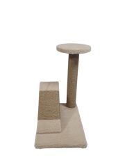 Bycat® - Rampalı Kedi Tırmalama Platformu - Bej