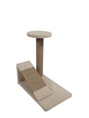 Bycat® - Rampalı Kedi Tırmalama Platformu - Bej