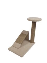 Bycat® - Rampalı Kedi Tırmalama Platformu - Bej