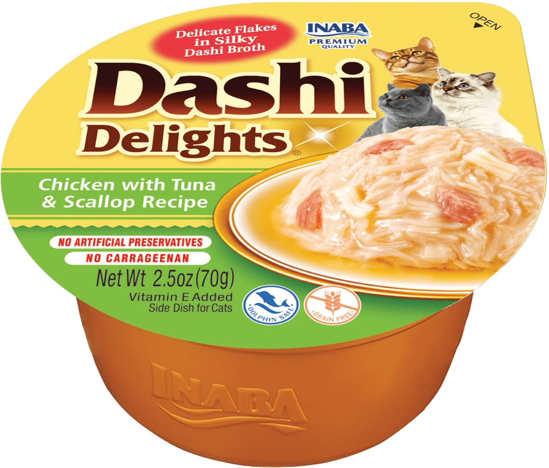 Ciao Dashi Delights Tavuk & Ton Balığı ve Deniz Taraklı Kedi Çorbası 70 Gr