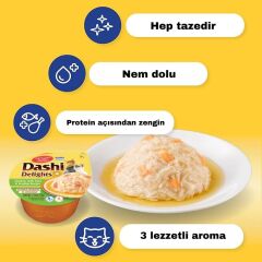 Ciao Dashi Delights Tavuk & Ton Balığı ve Deniz Taraklı Kedi Çorbası 70 Gr