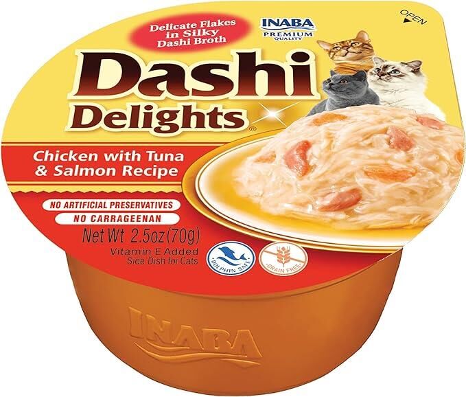 Ciao Dashi Delights Tavuk & Ton ve Somon Balıklı Kedi Çorbası 70 Gr