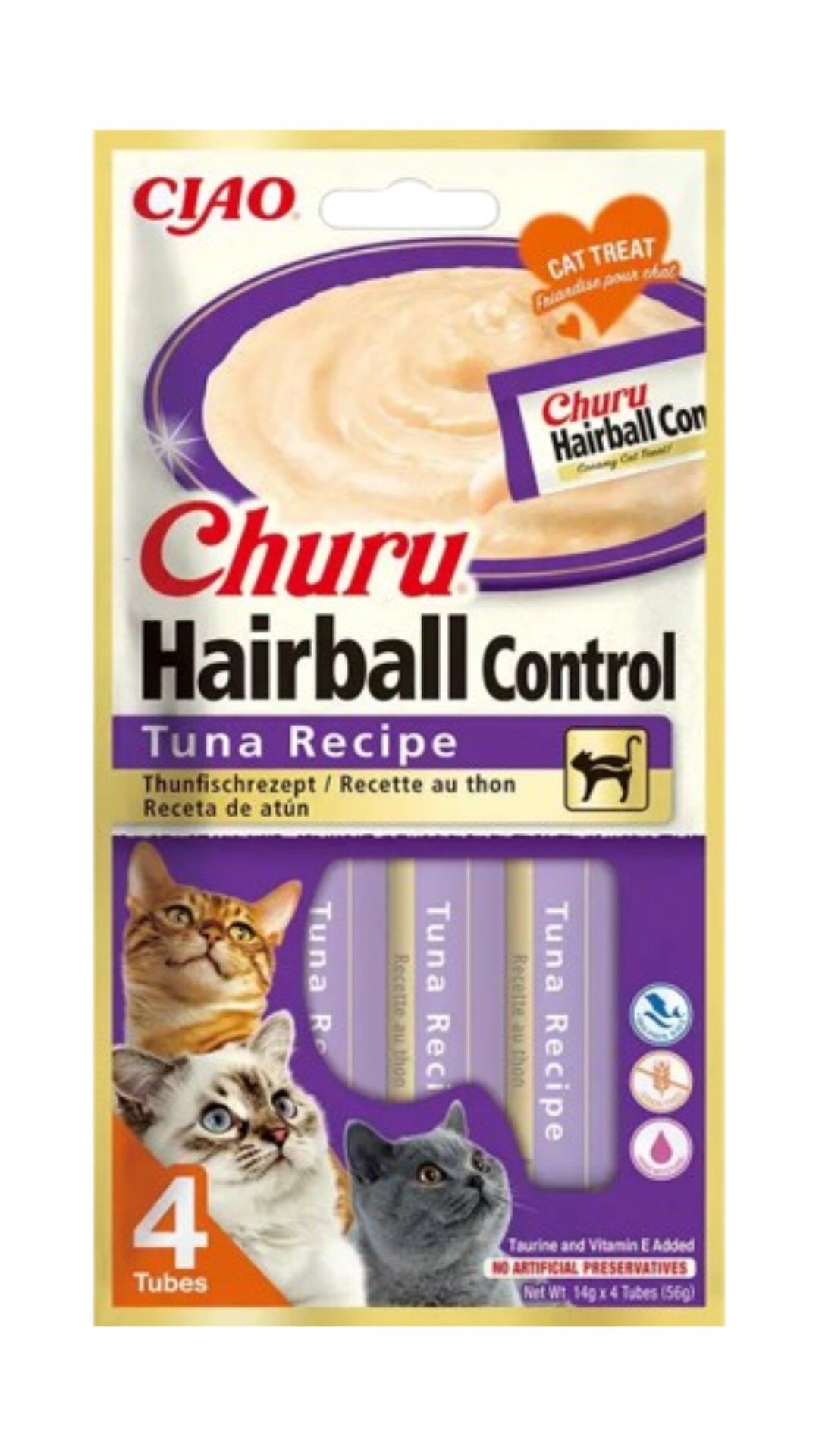 Ciao Churu Hairball -Tüy Yumağı Kontrollü- Ton Balıklı Ödül Maması