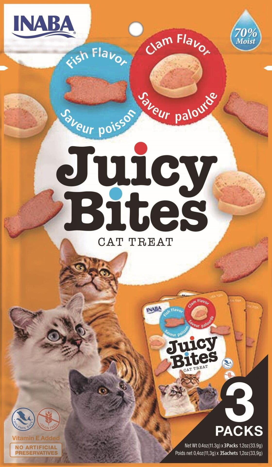 Inaba Ciao Juicy Bites Balıklı ve İstiridyeli Kedi Ödül Maması