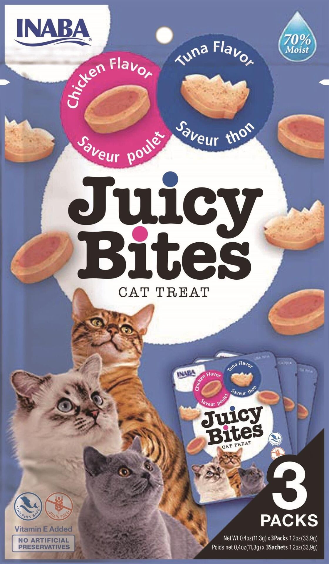 Inaba Ciao Juicy Bites Tavuklu ve Tuna Balıklı Kedi Ödül Maması