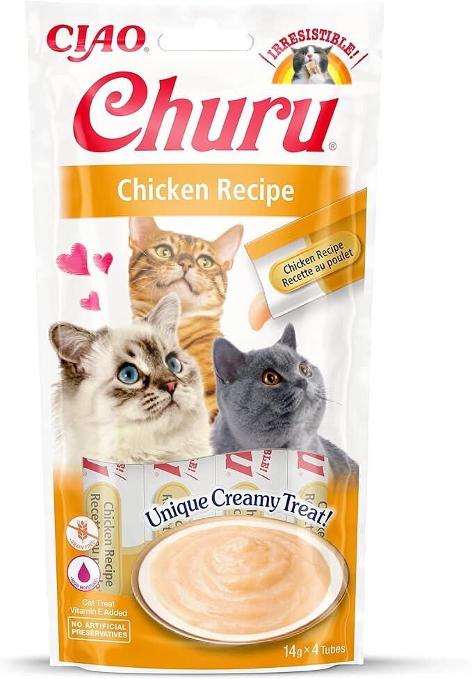 Ciao Churu Cream Tavuklu Kedi Ödül Kreması 4 x 14 Gr