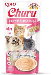 Ciao Churu Cream Ton Balıklı ve Somonlu Kedi Ödül Kreması 4 x 14 Gr