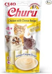Ciao Churu Cream Tavuklu ve Peynirli Kedi Ödül Kreması 4 x 14 Gr